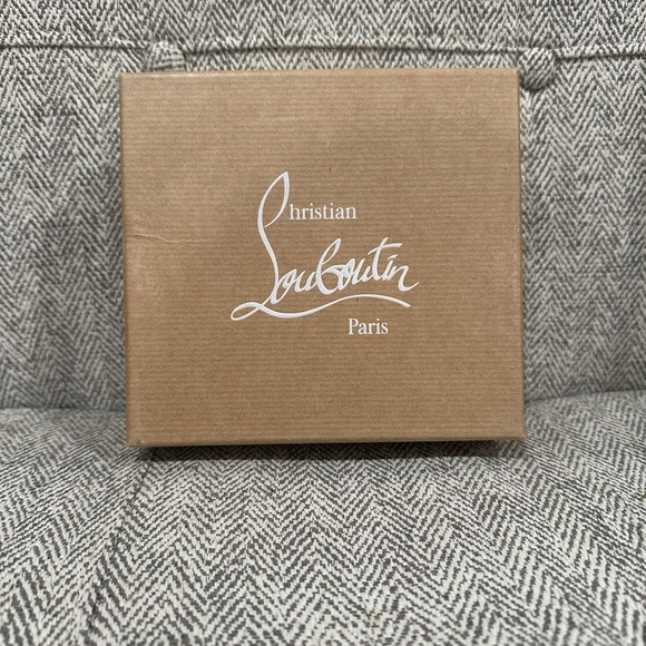 Christian Louboutin Black and Gold Studded Card Holder NIB - Picture 7 of 8